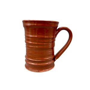 Old Sturbridge Village Art Pottery Red Stoneware Mug Tankard Stein 5.5"H